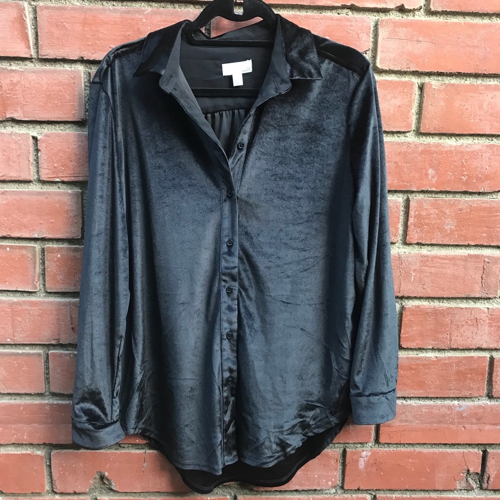 14th and Union Black Velvet Shirt